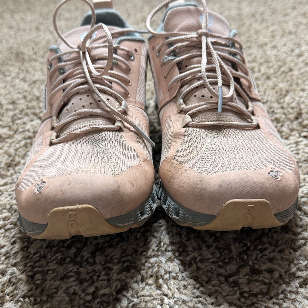 On Cloud Blush Pink Waterproof Athletic Shoes - Picture 3 of 8